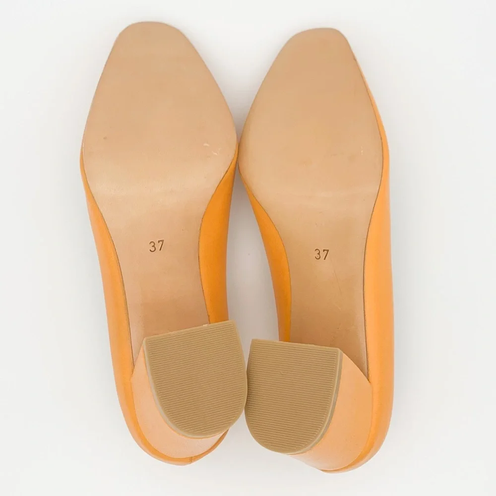 Maryam Nassir Zadeh Leather Block Heel Pumps - Picture 4 of 11